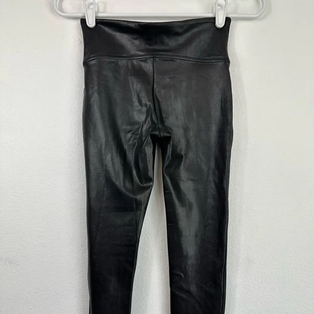 Spanx Faux Leather Leggings Black XS Concert Grunge